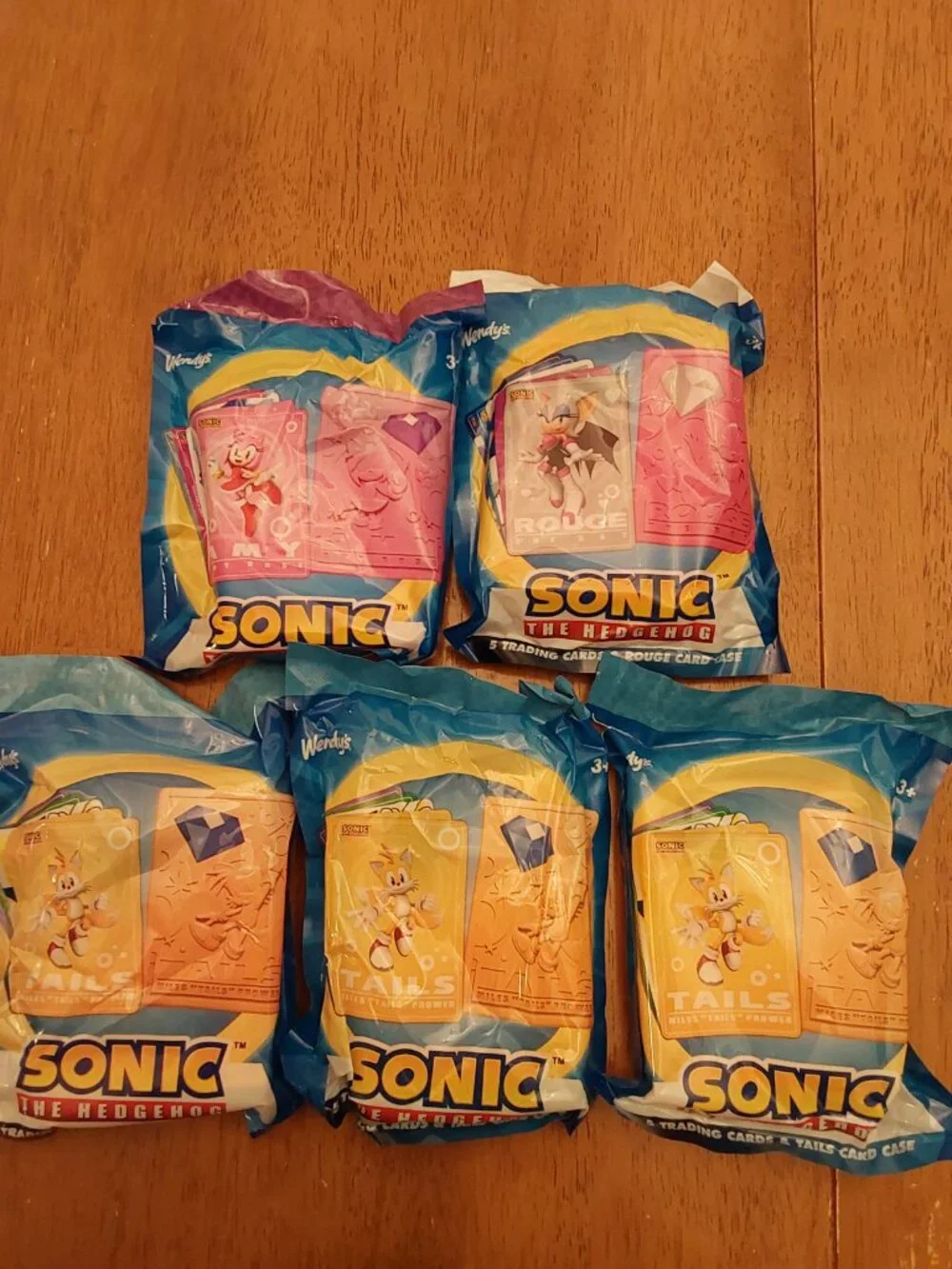 WENDYS SONIC HEDGEHOG TRADING CARDS W CASE NEW wendy sonic